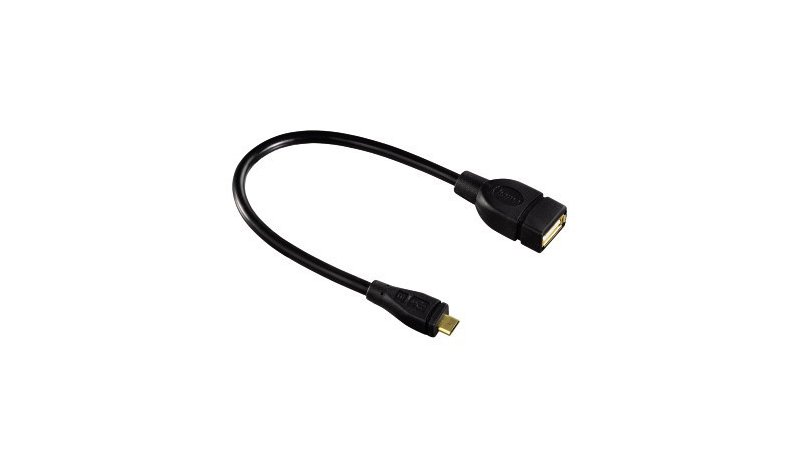 Hama USB 2.0 Adapter Cable USB cable 0.15 m USB A Micro-USB B 0.48 Gbit/s Black