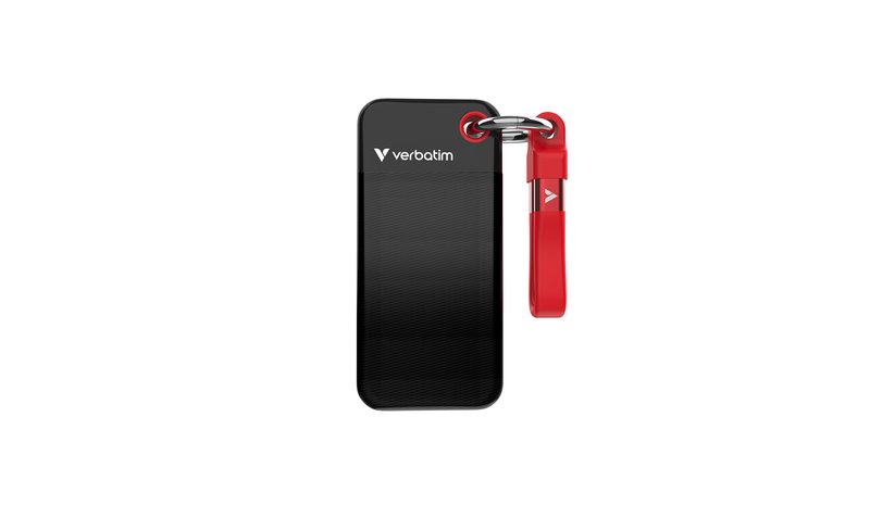 Verbatim Pocket SSD USB 3.2 Gen 2 2TB Black/Red