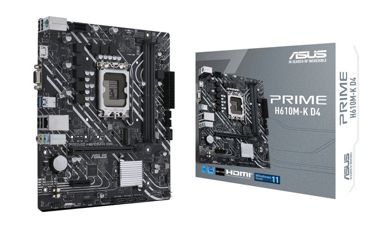 ASUS PRIME H610M-K D4 Intel H610 LGA 1700 micro ATX – kuva 1/8