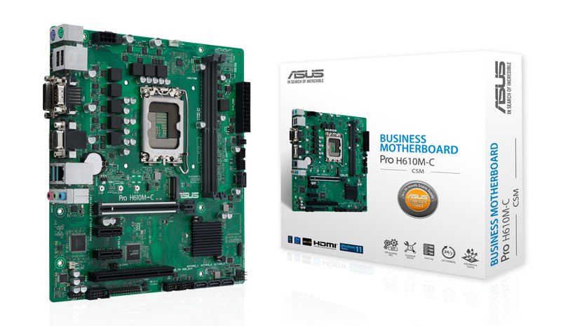 ASUS Pro H610M-C-CSM Intel H610 LGA 1700 micro ATX – kuva 1/8