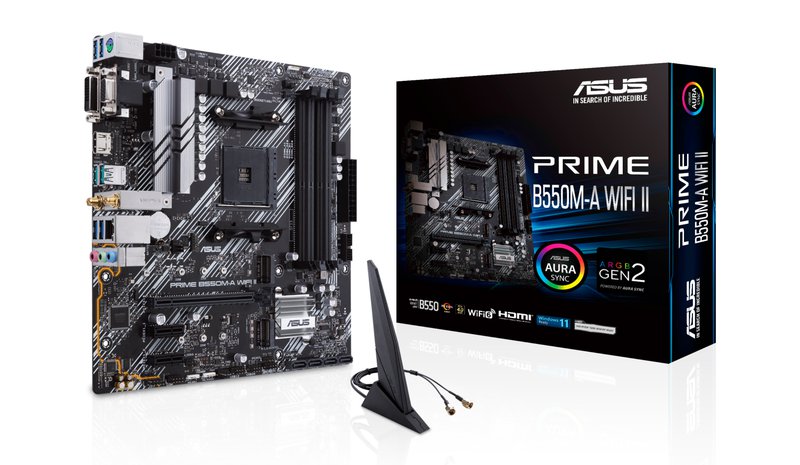 ASUS PRIME B550M-A WIFI II AMD B550 Socket AM4 micro ATX