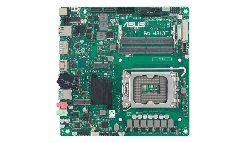 ASUS Pro H810T-CSM Intel H810 LGA 1851 (Socket V1) Thin Mini ITX