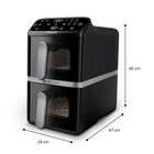 Philips 4000 series NA461/00 fryer Double 10 L Stand-alone 2750 W Hot air fryer Black, Silver