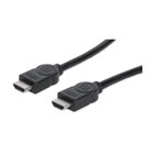 Manhattan HDMI 4K@30Hz Cable, 1m, Suitable for ALL 1080p/HD and majority of 4K uses (check your system 4K specification to be sure), Male to Male, Black, Ultra HD 4k x 2k, Lifetime Warranty, High Speed, Equivalent to HDMM1M