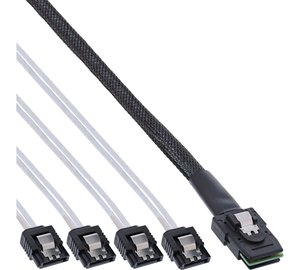 InLine SAS Cable Mini SAS SFF8087 to 4x SATA direct OCR 0.5m