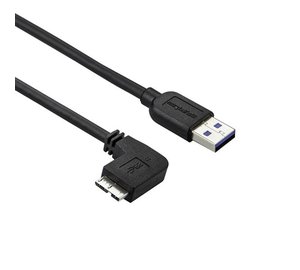 StarTech.com Slim Micro USB 3.0 Cable - M/M - Left-Angle Micro-USB - 1m (3ft)