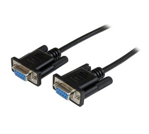StarTech.com 1m Black DB9 RS232 Serial Null Modem Cable F/F