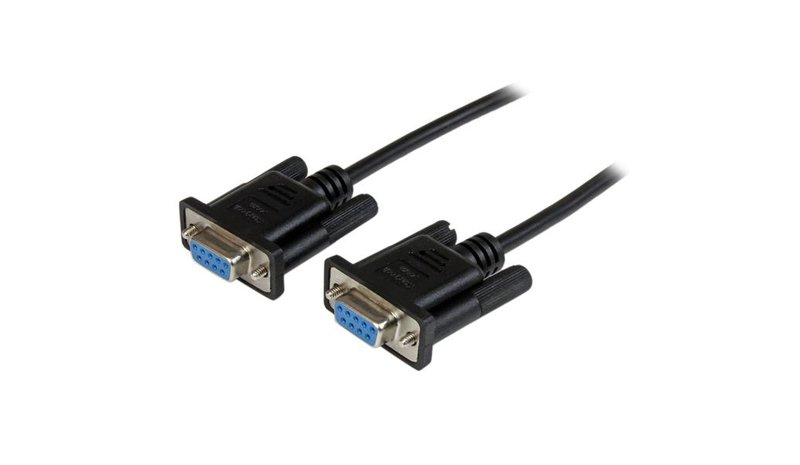 StarTech.com 1m Black DB9 RS232 Serial Null Modem Cable F/F
