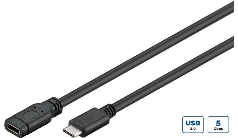 Microconnect USB3.1CC1.5EX USB cable USB 3.2 Gen 1 (3.1 Gen 1) 1.5 m USB C Black