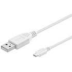 Microconnect USBABMICRO18W USB cable USB 2.0 1.8 m USB A Micro-USB B White