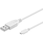 Microconnect USBABMICRO5W USB cable USB 2.0 5 m USB A Micro-USB B White