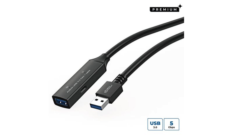 Microconnect USB3.0AAF5A USB cable USB 3.2 Gen 1 (3.1 Gen 1) 5 m USB A Black