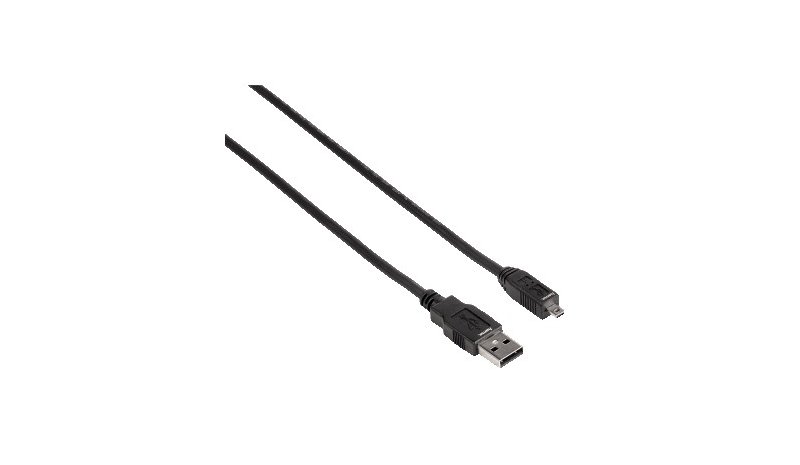 Hama USB 2.0 Cable, 1.8m USB cable USB A 0.48 Gbit/s Black