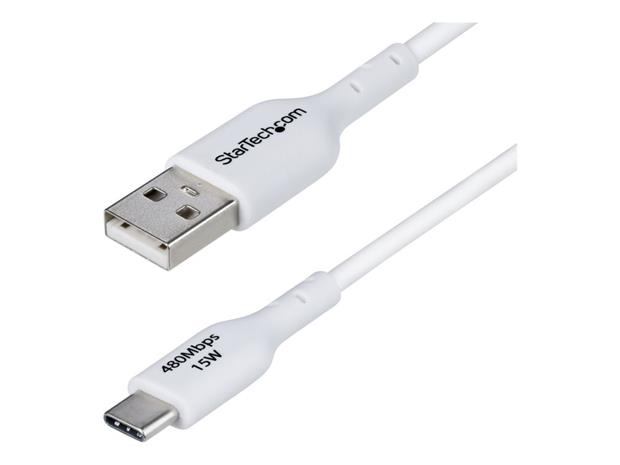 StarTech.com 3ft (1m) White USB-A to USB-C Charging Cable/Cord M/M - USB-C cable - USB to 24 pin USB-C - 1 m