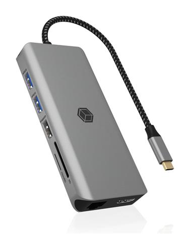 ICY BOX IB-DK4061-CPD Wired USB 3.2 Gen 1 (3.1 Gen 1) Type-C Grey