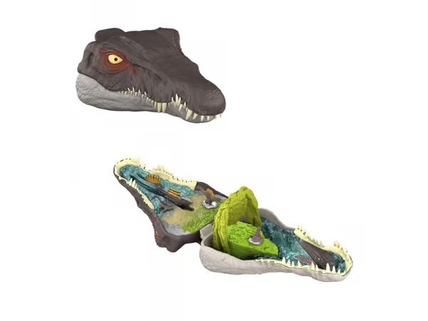 Jurassic World Rebirth Micro Adventure Playset Spinosaurus Head, Interactive Features & Figures