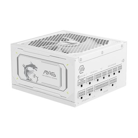 MSI MAG A1000GL PCIE5 WHITE 1000W -virtalähde, 80 Plus Gold