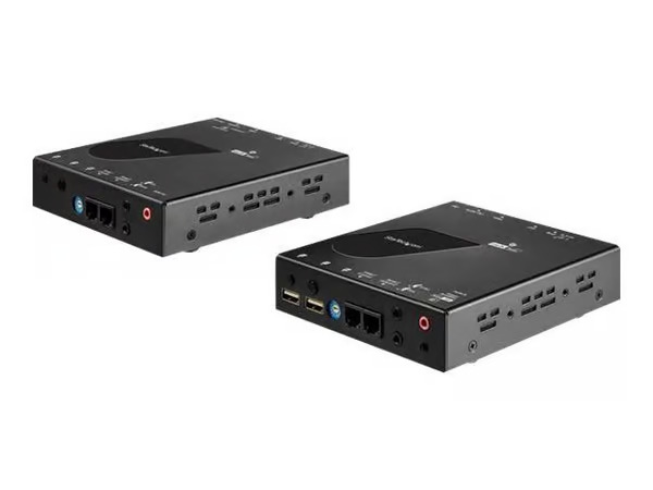 StarTech.com HDMI KVM Extender over IP Network - 4K 30Hz HDMI 2.0 and USB over IP LAN or Cat5e/Cat6 Ethernet Cable (100m/330ft) - Remote KVM Switch/Console Transmitter/Receiver Extender Kit