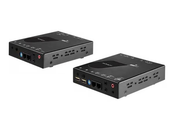 StarTech.com HDMI KVM Extender over IP Network - 4K 30Hz HDMI 2.0 and USB over IP LAN or Cat5e/Cat6 Ethernet Cable (100m/330ft) - Remote KVM Switch/Console Transmitter/Receiver Extender Kit