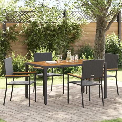 vidaXL Ulkotuolit 4 pcs Kreemi, Ruskea