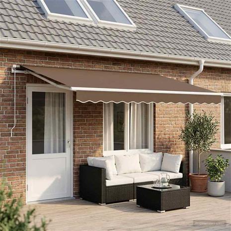 vidaXL Markiisin vaihtokangas Taupe 5 × 3,5 m Polyesteri