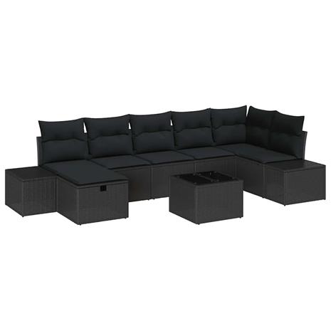vidaXL Sohvasetti tyynyllä 8 pcs polyrottinki