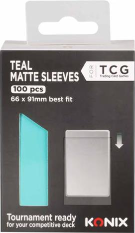 Konix Teal Matte Sleeve 100 pieces