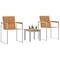vidaXL Aurinkotuoli 3 pcs Ruskea – kuva 2