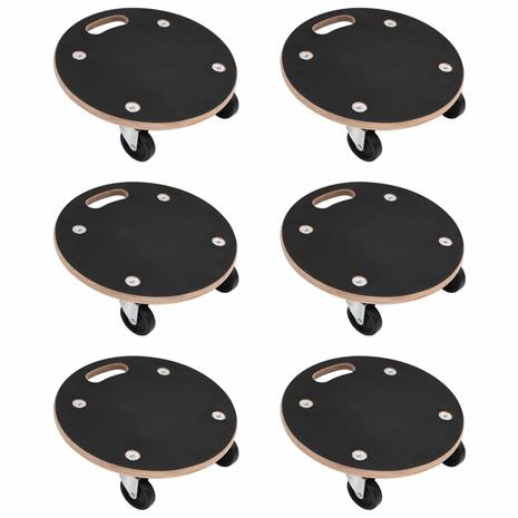 vidaXL Kuljetusvaunu 6 pcs Harmaa vaneri