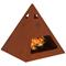 vidaXL Tulipesä Pyramid 50x50x51 cm Säänkestävä Teräs – kuva 7