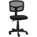 Ergonominen toimistotuoli, korkeussäädettävä pyörivä tuoli, tilaa säästävä musta