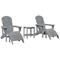 vidaXL Puutarhan Tuoli 3 pcs Vaaleanharmaa Polyeteeni – kuva 2