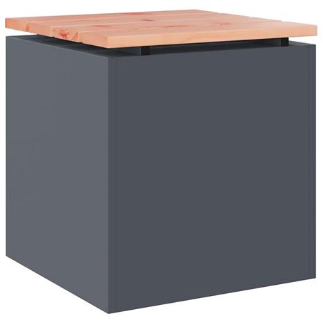 vidaXL Puutarhapenkki Antrasiitti 40 x 40 x 43 cm Teräs