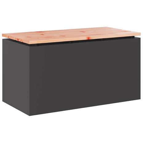 vidaXL Puutarhapenkki Musta 80 x 40 x 43 cm Teräs