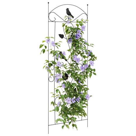 vidaXL Puutarha-aita 3 pcs Musta 110 x 40 cm Teräs