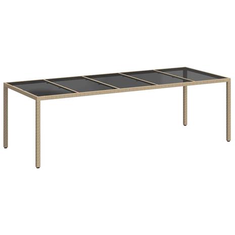 vidaXL puutarhapöytä beige 250x100x75 cm polyrottinki