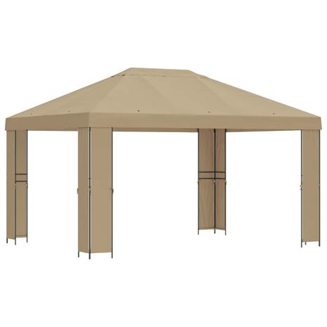 vidaXL Huvimaja 4 × 3 m Beige Polyesteri ja teräs 190