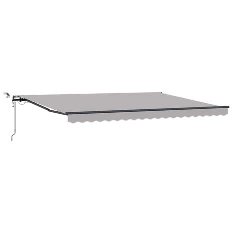 vidaXL Aurinkovarjon kangas Vaaleanharmaa 450 × 300 cm Polyesteri