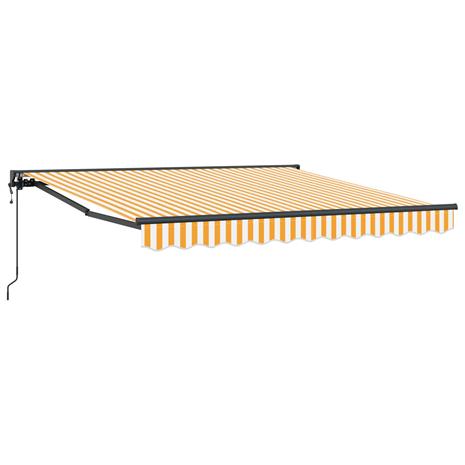 vidaXL Aurinkovarjon runko Keltainen ja valkoinen 300 x 250 cm