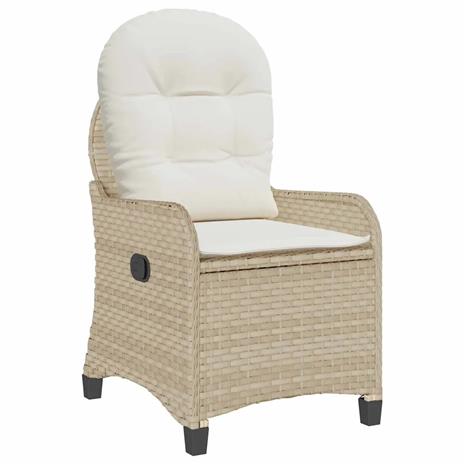 vidaXL Lepotuoli Tyynyllä Beige Polyrottinki
