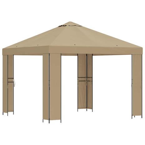 vidaXL Huvimaja 3 x 3 m Beige Polyesteri ja teräs 190