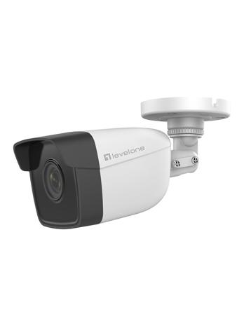 LevelOne GEMINI Fixed IP Network Camera, 2-Megapixel, H.265, 802.3af PoE, IR LEDs, Indoor/Outdoor