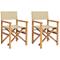 vidaXL Ruokatuoli Ruskea ja beige 56 x 54 x 87 cm Tiikkipuu – kuva 2