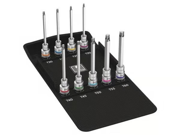 Hylsysarja Wera 8767 C HF 3; 1/2''; T20-T60; 9 kpl.