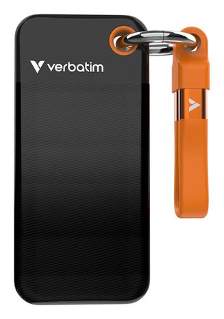 Verbatim Pocket SSD USB 3.2 Gen 2 1TB Black/Orange