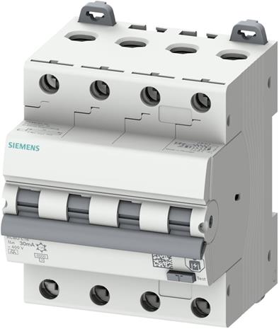 Siemens RCBO combi switch 3P+N 30mA 6kA C16A