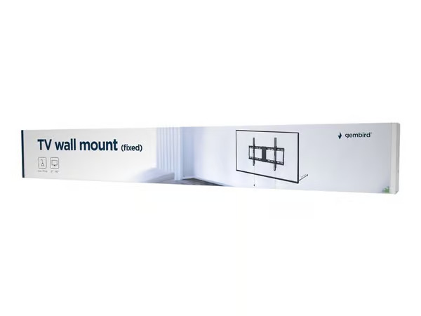 Gembird WM-80F-01 - mounting kit - fixed - for flat panel - 70kg - fine texture black