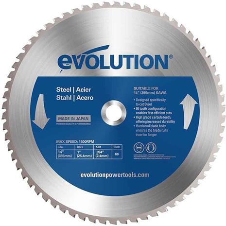 Evolution EV355S Sahanterä 355x25,4mm, 66T