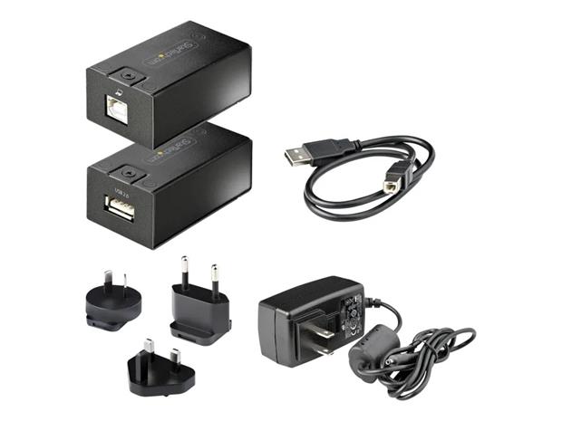 StarTech.com 150m (492ft) USB 2.0 Extender over Cat5e/Cat6 Ethernet Cable, Externally Powered USB Extender via RJ45/Network Cable, USB Over Ethernet Cable Extender/Adapter