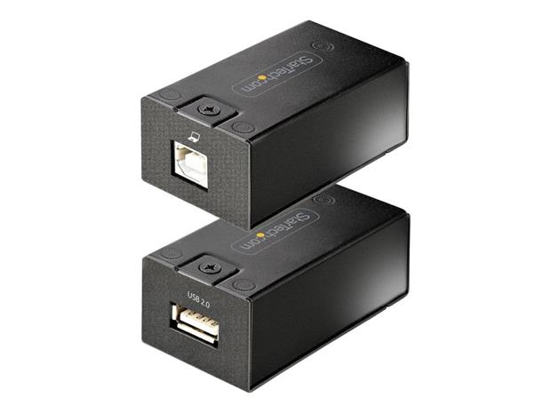 StarTech.com 150m (492ft) USB 2.0 Extender over Cat5e/Cat6 Ethernet Cable, Externally Powered USB Extender via RJ45/Network Cable, USB Over Ethernet Cable Extender/Adapter